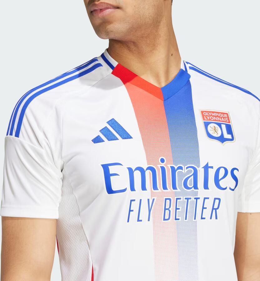 Adidas Olympique Lyon 2024 25 Home Shirt White- Heren White