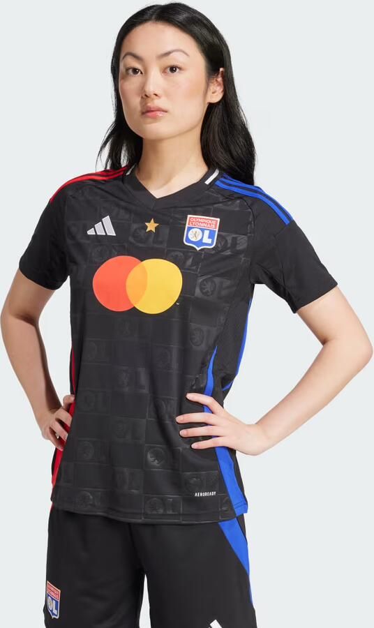 Adidas Olympique Lyon 2024 25 Away Shirt Dames Black- Dames Black - Foto 6