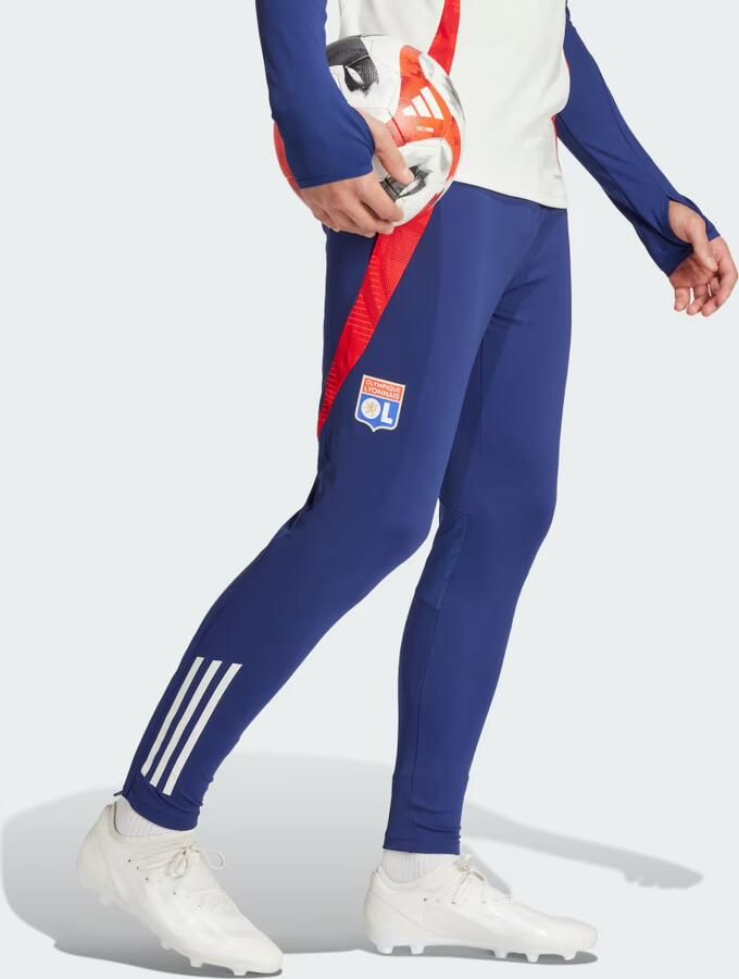 Adidas Olympique Lyon Training Track Pants Midnight Indigo Bright Red White Tint- Heren Midnight Indigo Bright Red White Tint - Foto 3