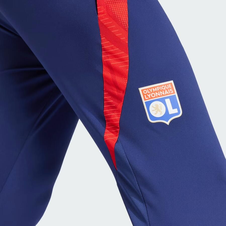 Adidas Olympique Lyon Training Track Pants Midnight Indigo Bright Red White Tint- Heren Midnight Indigo Bright Red White Tint