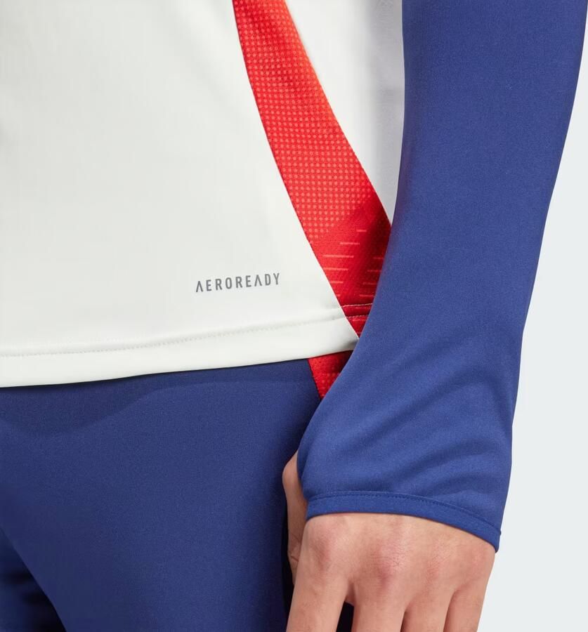 Adidas Olympique Lyon Training Top White Tint Midnight Indigo Bright Red- Heren White Tint Midnight Indigo Bright Red - Foto 2