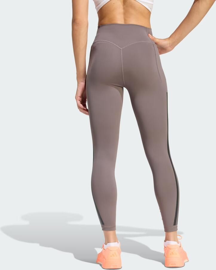 Adidas Legging Leggings Optime Workout 3 Stripes 7 8 haute taille - Foto 4