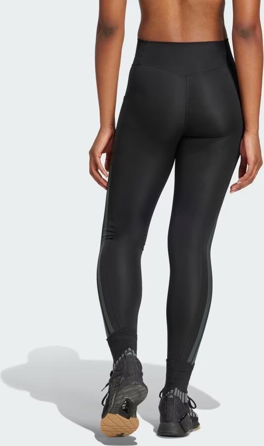 Adidas Optime 3-Stripes Lange Legging Zwart- Dames Zwart - Foto 3