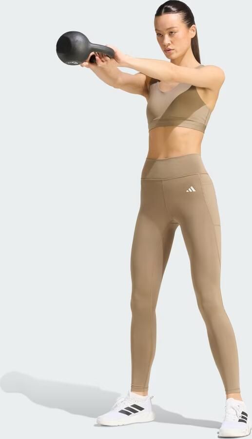 Adidas Optimé Essentials Lange Legging met Zakje - Foto 5