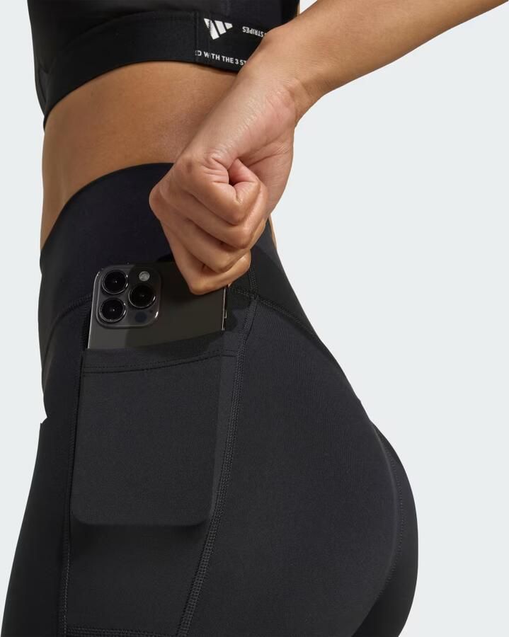 Adidas Legging Leggings Optime Essentials sans coutures avant noir - Foto 3