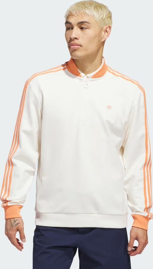 Adidas Originals 3-Stripes Sweatshirt met Korte Rits
