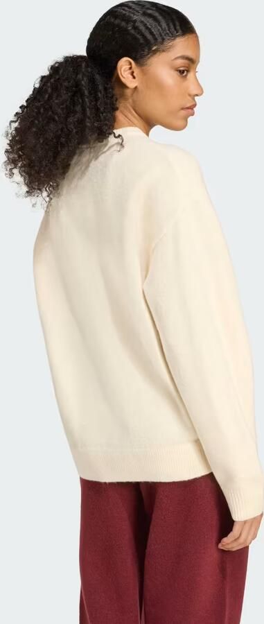 Adidas Originals Trefoil Knit Crew Sweatshirt Wit- Dames Wit - Foto 6