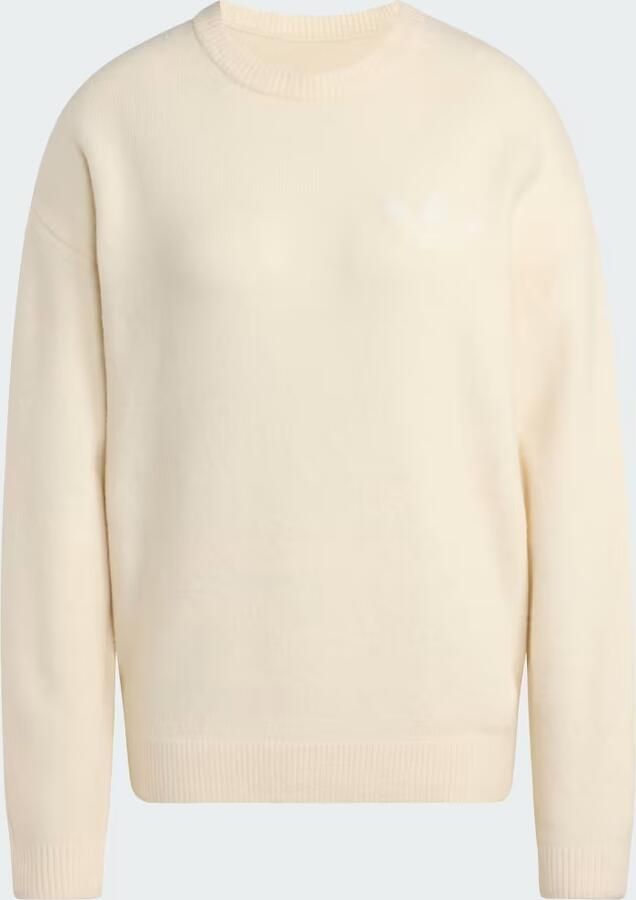 Adidas Originals Trefoil Knit Crew Sweatshirt Wit- Dames Wit - Foto 4