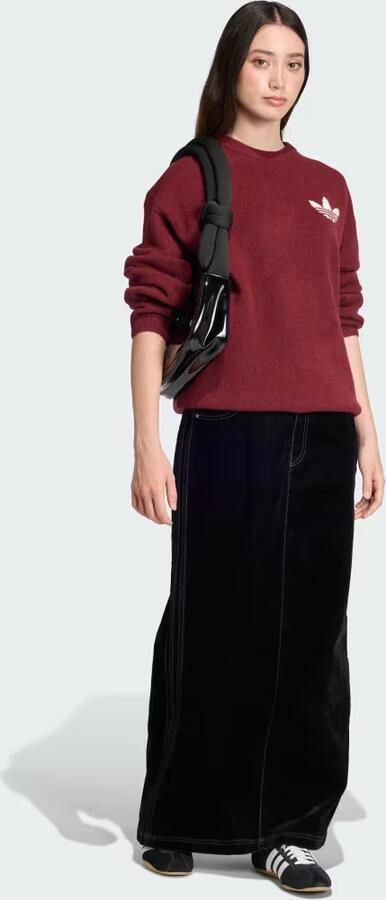 Adidas Originals Trefoil Knit Crew Sweatshirt Rood- Dames Rood - Foto 7