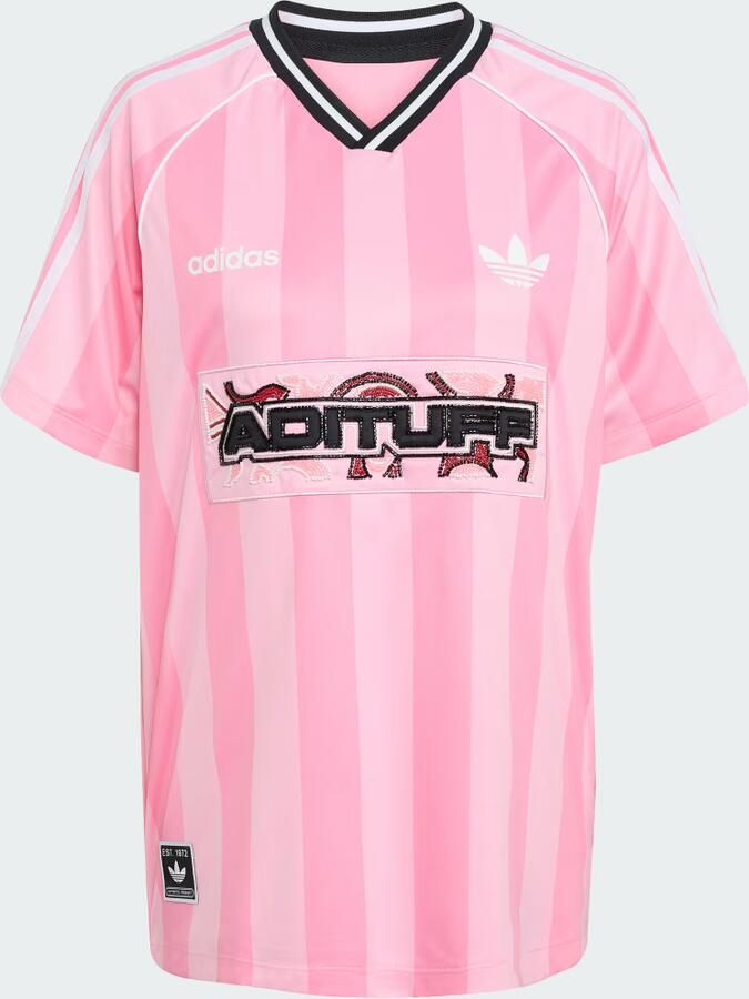 Adidas Originals Adituff Jersey met 3 Strepen Women Trainingspakken lichtroze Maat XS Kleding - Foto 3