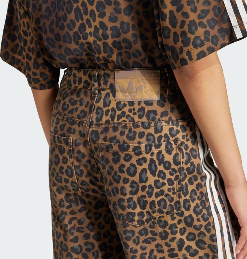 Adidas Originals Leopard Print Denim Jeans Veelkleurig- Dames Veelkleurig