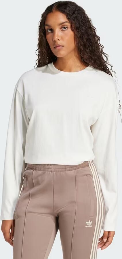 Adidas Originals Trefoil Longsleeve met Backprint Women Longsleeves wit Maat XS Kleding - Foto 6