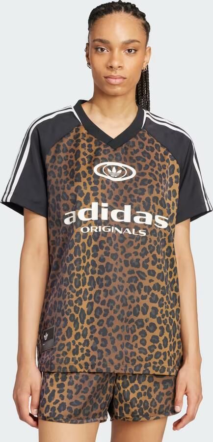 Adidas Originals Satin Football Jersey women Trainingspakken bruin Maat L Kleding - Foto 4