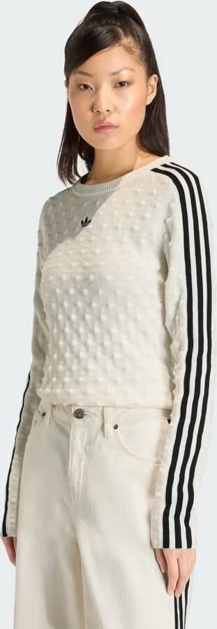 Adidas ORIGINALS SLIM-FIT SOLID SPIKE KNIT SWEATSHIRT