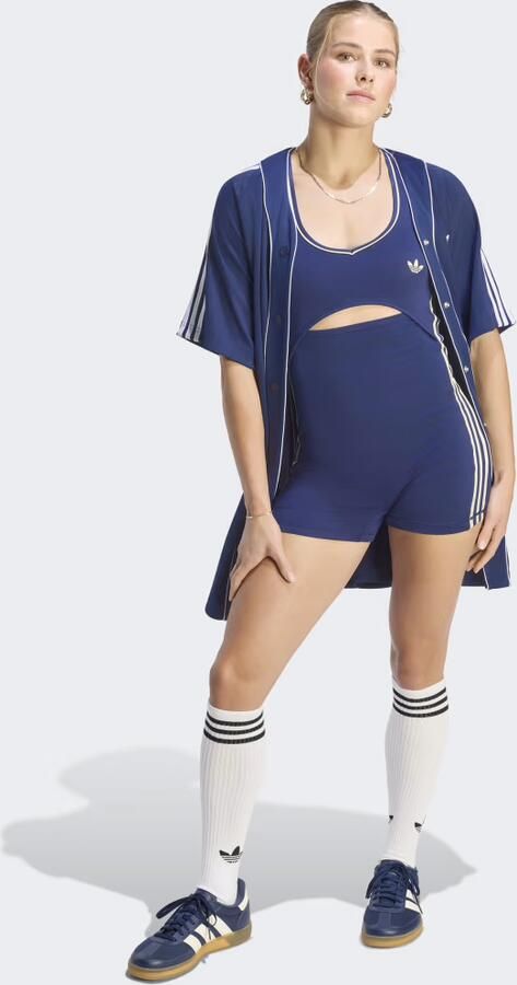 Adidas Training Slim Fit sport-jumpsuit met contrasterende strepen - Foto 8