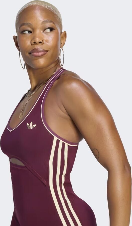 Adidas Training Slim fit sport-jumpsuit met contraststrepen - Foto 3