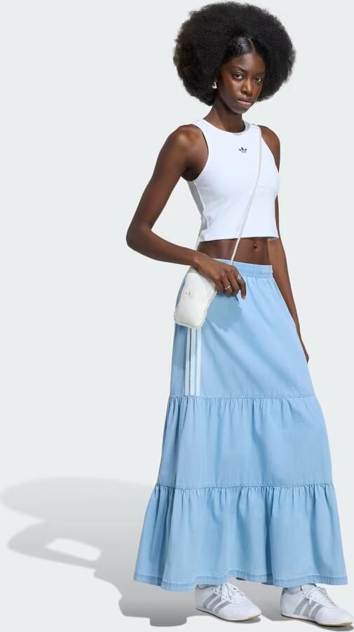 Adidas Originals regular fit maxi-rok van puur katoen - Foto 5