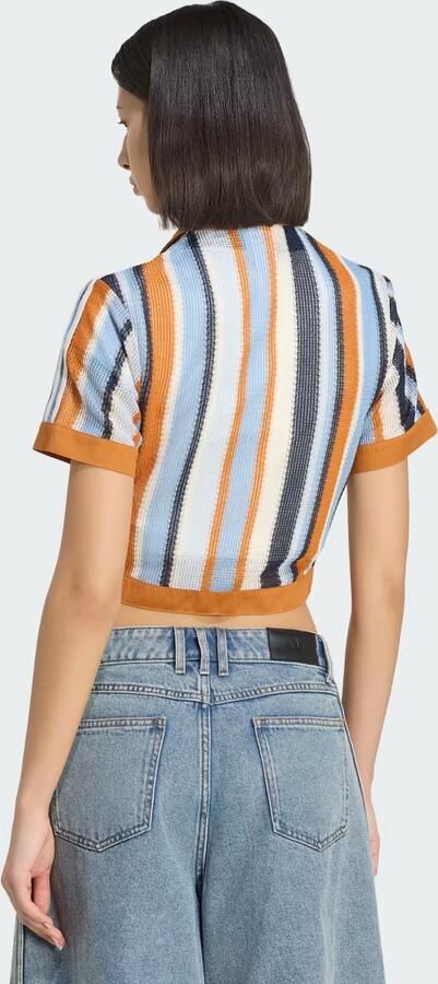 Adidas Originals Crochet Crop Polo Shirt Oranje- Dames Oranje - Foto 6