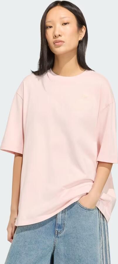 Adidas Originals Floral Stitch Boyfriend T-Shirt Roze- Dames Roze - Foto 2