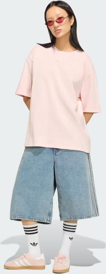 Adidas Originals Floral Stitch Boyfriend T-Shirt Roze- Dames Roze - Foto 7