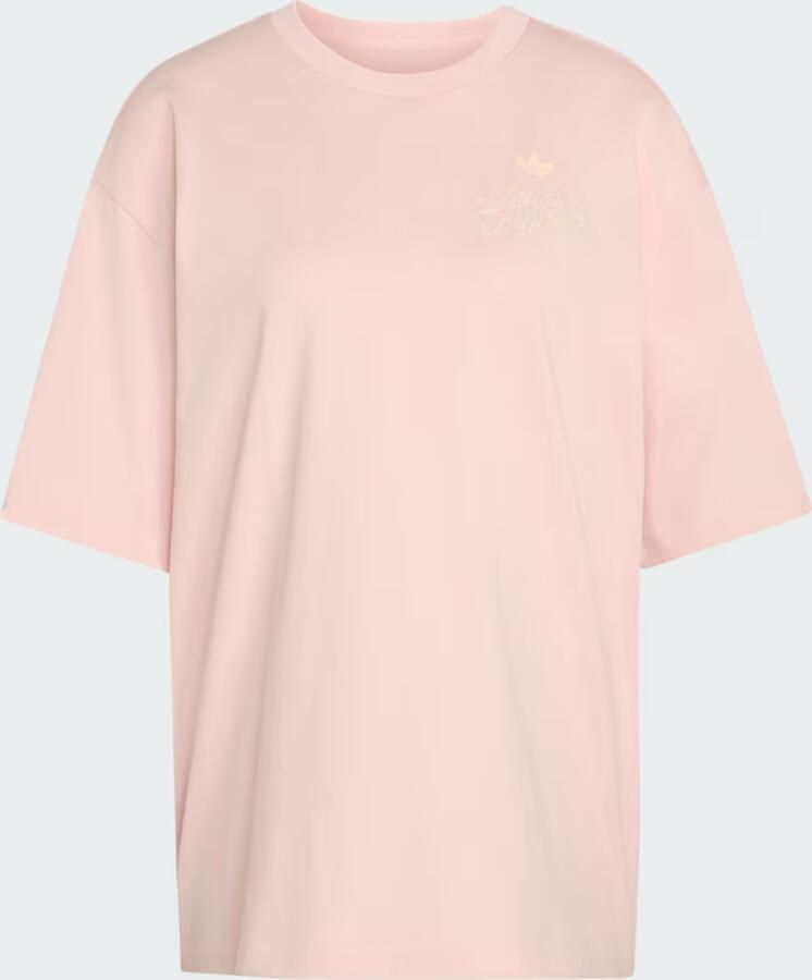 Adidas Originals Floral Stitch Boyfriend T-Shirt Roze- Dames Roze - Foto 3
