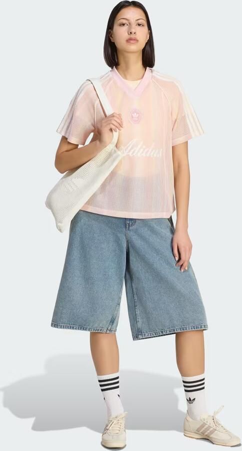 Adidas ORIGINALS SUMMER GLOW KNITTED OVERSIZED SPORTSHIRT - Foto 6