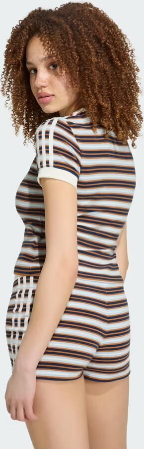Adidas ORIGINALS SUMMER GLOW SLIM-FIT GESTREEPT T-SHIRT - Foto 7