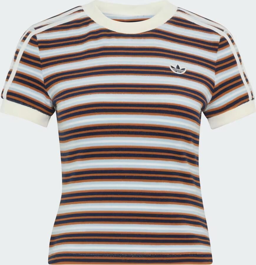 Adidas ORIGINALS SUMMER GLOW SLIM-FIT GESTREEPT T-SHIRT - Foto 4