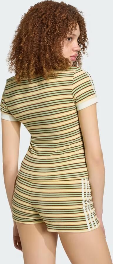 Adidas ORIGINALS SUMMER GLOW SLIM-FIT GESTREEPT T-SHIRT - Foto 6