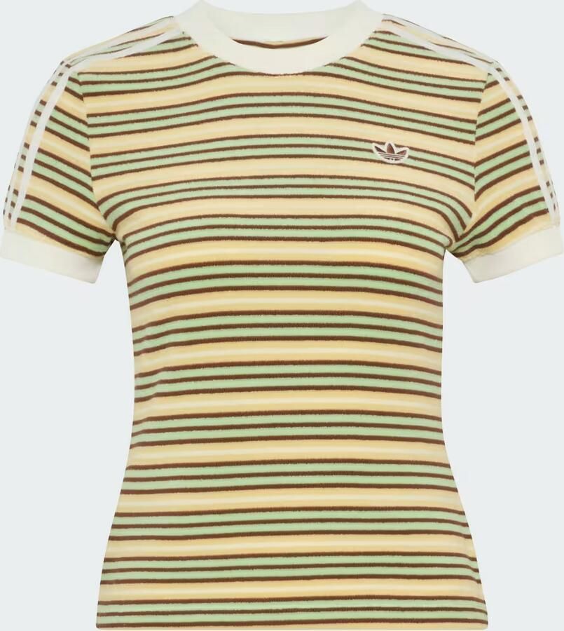 Adidas ORIGINALS SUMMER GLOW SLIM-FIT GESTREEPT T-SHIRT - Foto 3