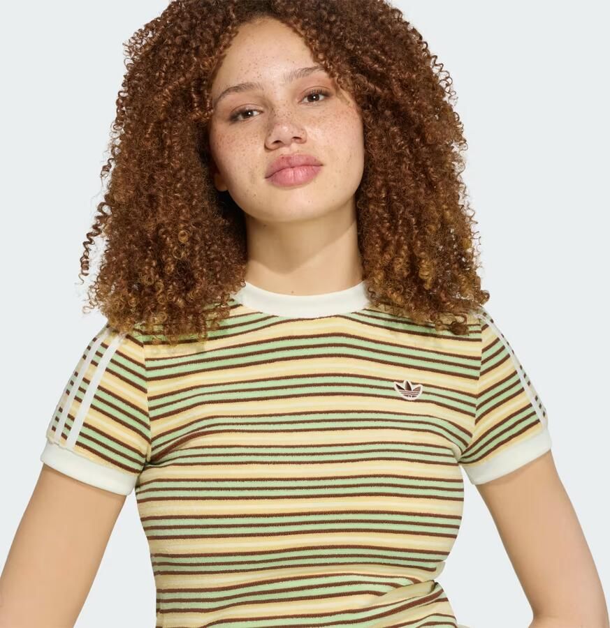 Adidas ORIGINALS SUMMER GLOW SLIM-FIT GESTREEPT T-SHIRT - Foto 2