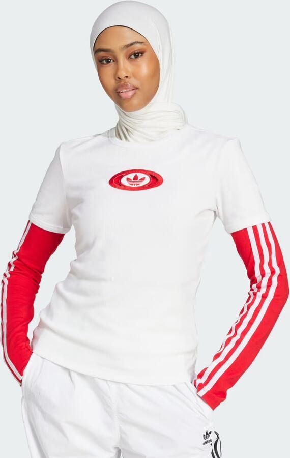 Adidas Originals Campus Cut Out T-Shirt Wit- Dames Wit - Foto 6