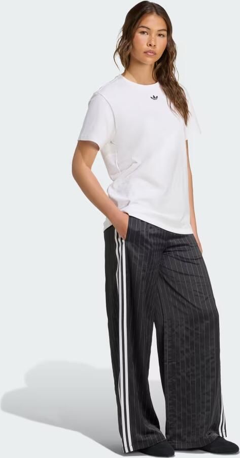 Adidas Originals Wide-Leg Broek met 3 Strepen Women Trainingsbroeken zwart Maat L Kleding - Foto 6
