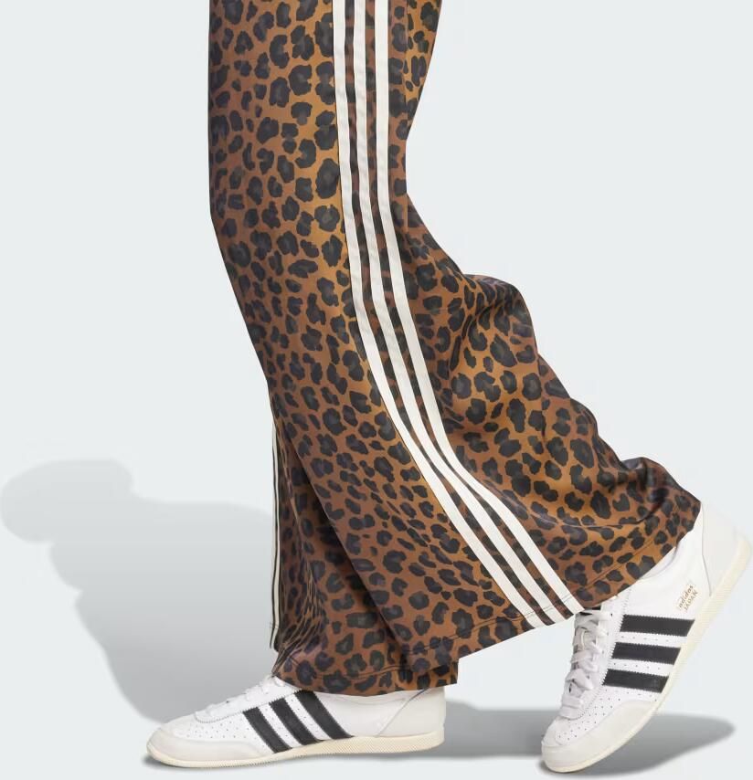 Adidas Originals Wide Leg Satin Joggers Women Trainingsbroeken bruin Maat XS Kleding
