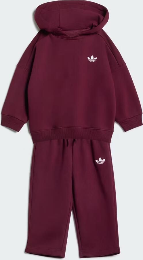 Adidas Oversized Hoodie Open Hem Broek Set