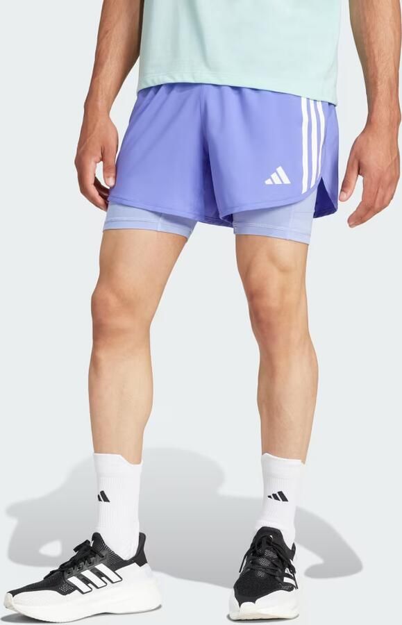 Adidas Own the Run 3-Stripes 2-in-1 Short