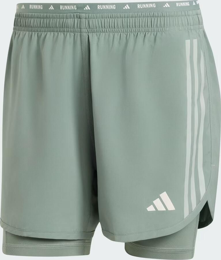 Adidas Own the Run 3 Stripes 2in1 Short
