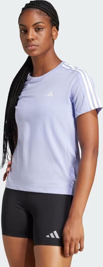 Adidas T-shirt Korte Mouw T-shirt Own The Run 3 Stripes
