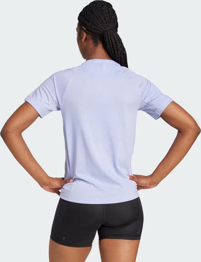 Adidas T-shirt Korte Mouw T-shirt Own The Run 3 Stripes - Foto 4