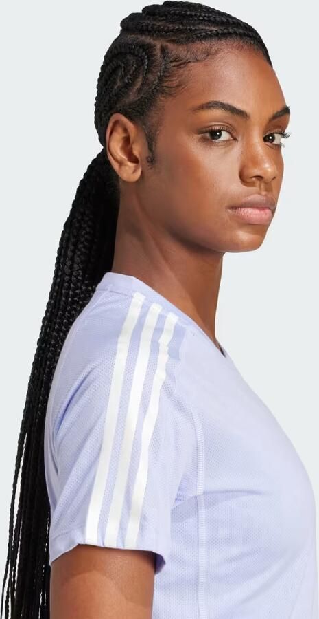 Adidas T-shirt Korte Mouw T-shirt Own The Run 3 Stripes - Foto 6