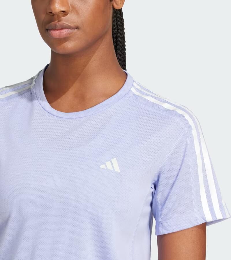 Adidas T-shirt Korte Mouw T-shirt Own The Run 3 Stripes - Foto 2