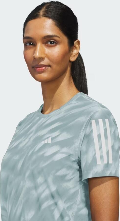 Adidas Sport-T-shirts T-shirt de course Own The Run imprimé bleu - Foto 4