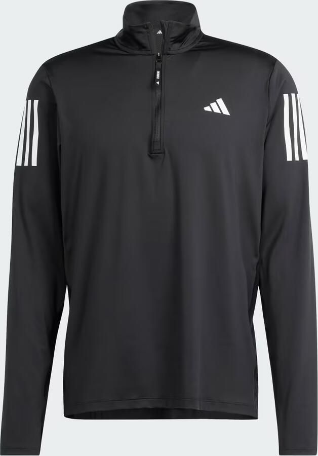 Adidas Own The Run 1 2 Zip Top Zwart- Heren Zwart