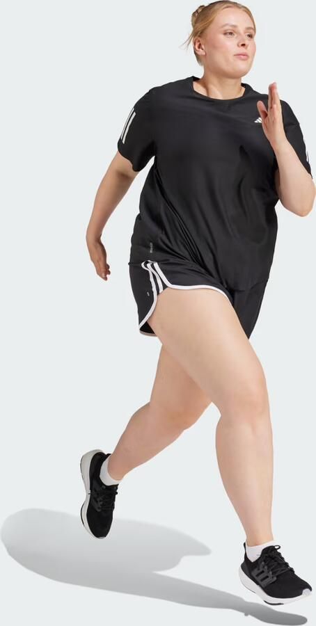 Adidas Own The Run T-Shirt (Grote Maat) Zwart- Dames Zwart - Foto 5