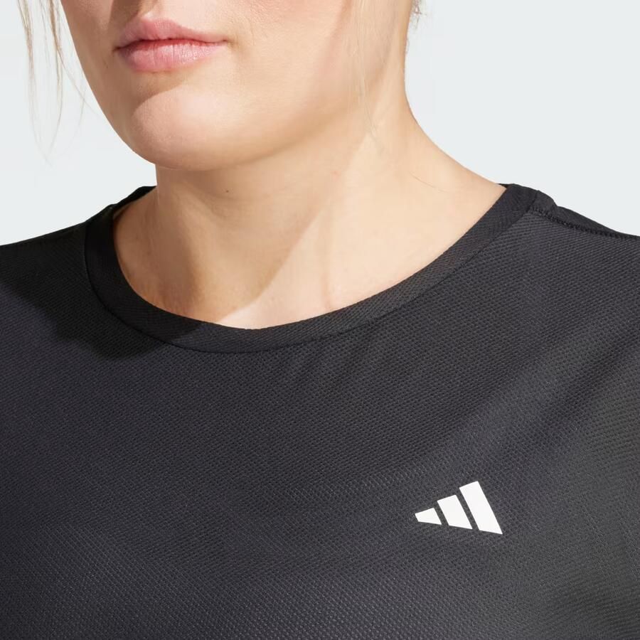 Adidas Own The Run T-Shirt (Grote Maat) Zwart- Dames Zwart