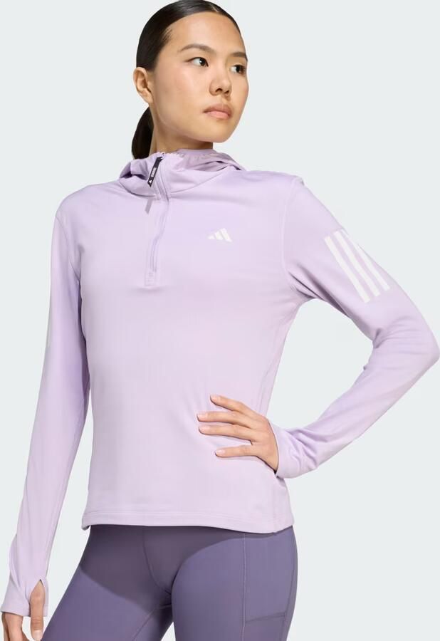 Adidas Own The Run Winterized Hoodie met Halflange Rits - Foto 3