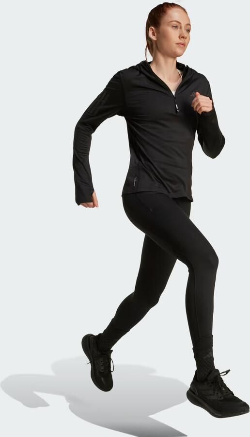 Adidas Own The Run Winterized Hoodie met Halflange Rits - Foto 5