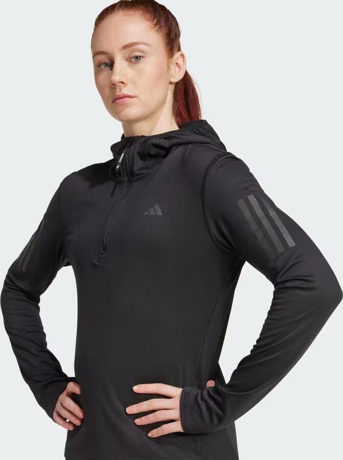 Adidas Own The Run Winterized Hoodie met Halflange Rits - Foto 3
