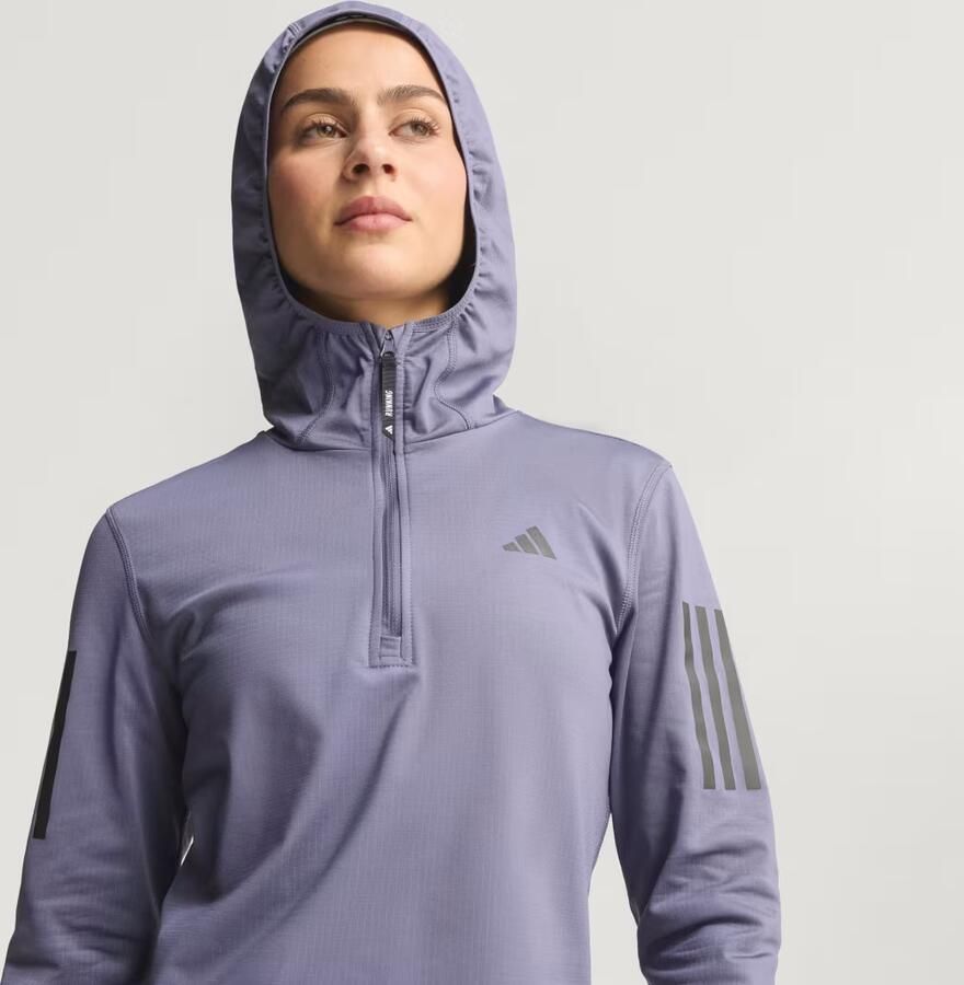 Adidas Own The Run Winterized Hoodie met Halflange Rits - Foto 4