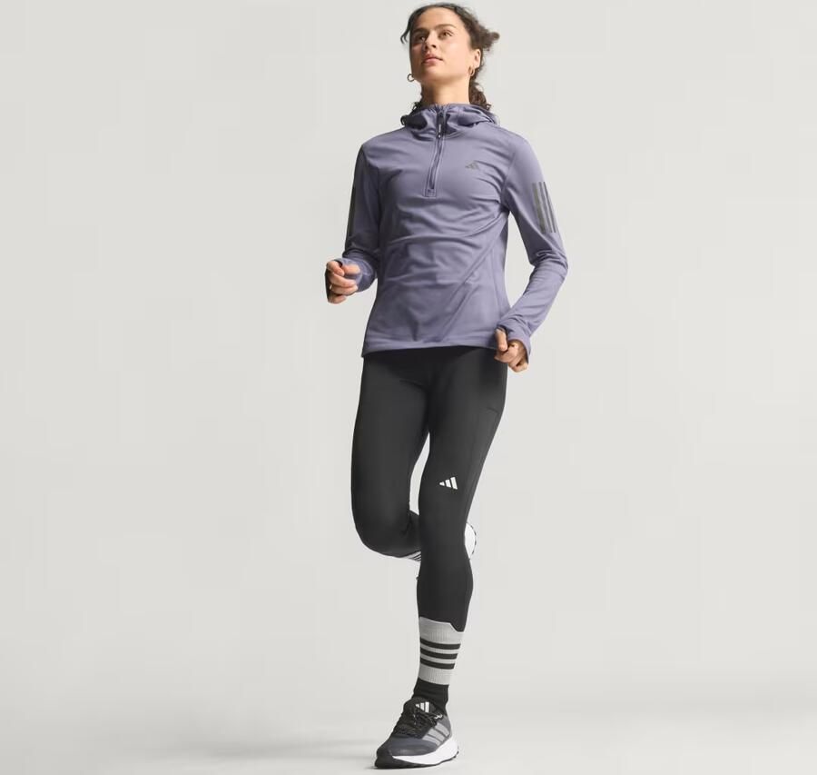 Adidas Own The Run Winterized Hoodie met Halflange Rits - Foto 5